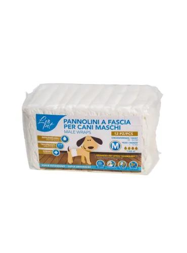 Fascia per Cani Maschi 12 Pezzi Misura M 7-16 kg
