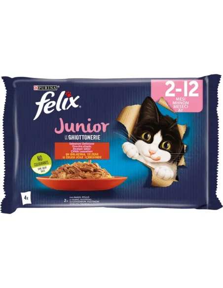 Felix Ghiottonerie Junior Carne 4 Buste 85g
