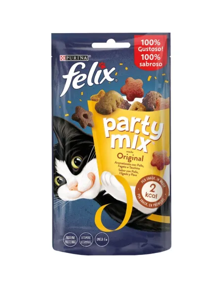 Felix Party Mix Cat Snack Pollo 60g Original Mix Felix Party Mix Cat Snack Pollo 60g Original Mix