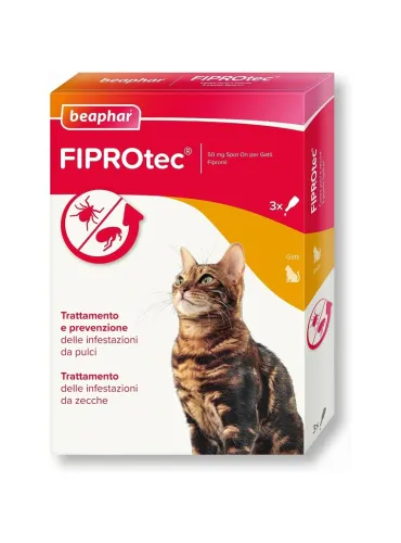 FiproTec Antiparassitario Gatto Beaphar 3 Pipette