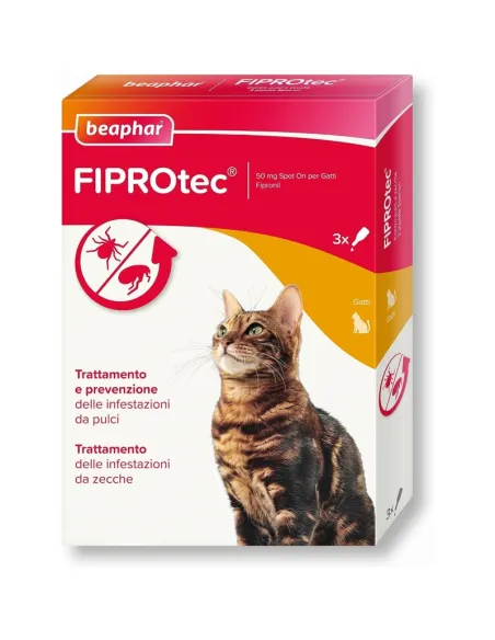FiproTec Antiparassitario Gatto Beaphar 3 Pipette