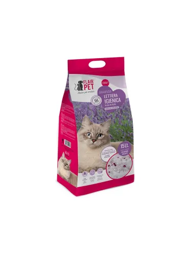 Flair Pet Lettiera Silicio Plus Lavanda 15LT