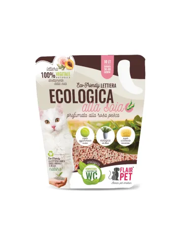 Flair Pet Lettiera Soia 10LT RosaPesca
