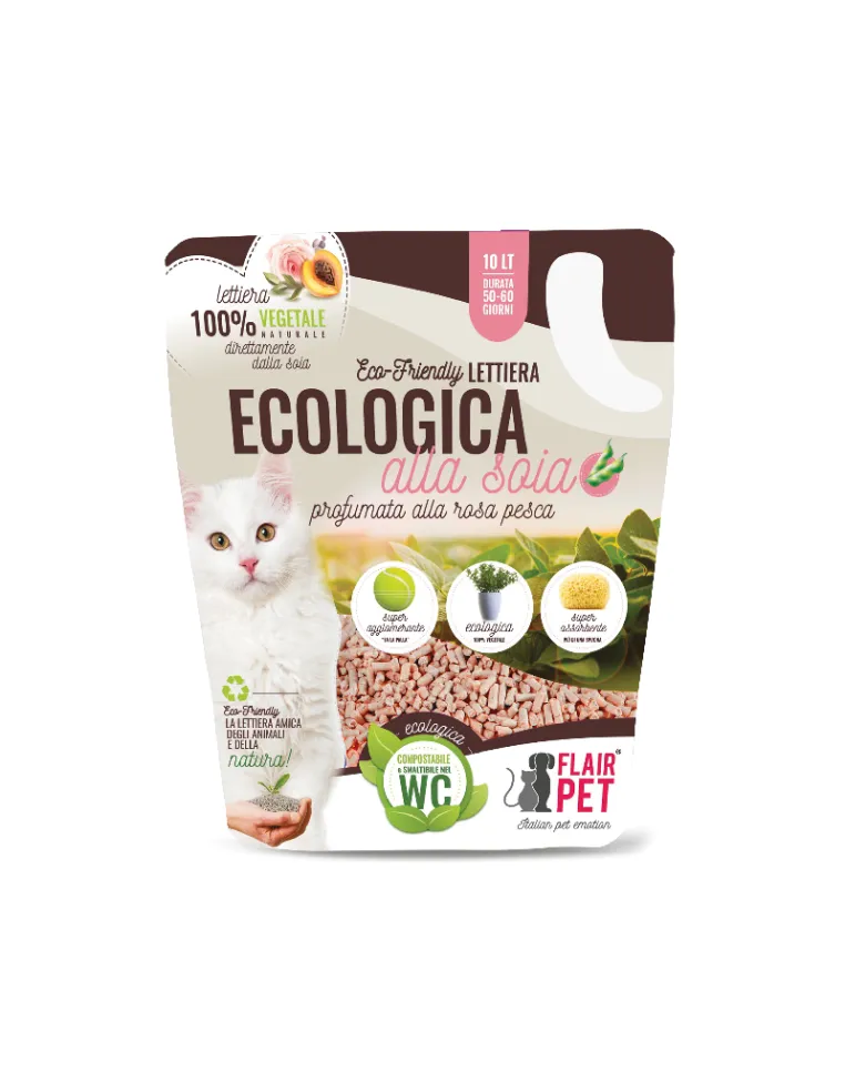 Flair Pet Lettiera Soia 10LT RosaPesca