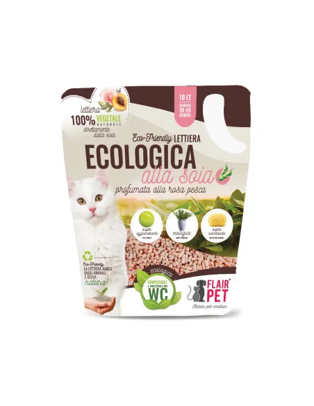 Flair Pet Lettiera Soia 10LT RosaPesca Flair Pet Lettiera Soia 10LT RosaPesca