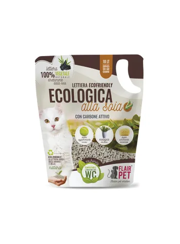 Flair Pet Lettiera Soia Carbone 10LT