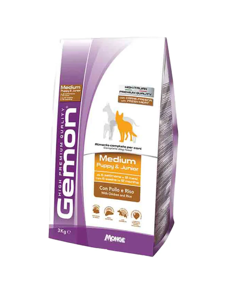 Gemon Puppy Junior Pollo Riso 15kg Medium