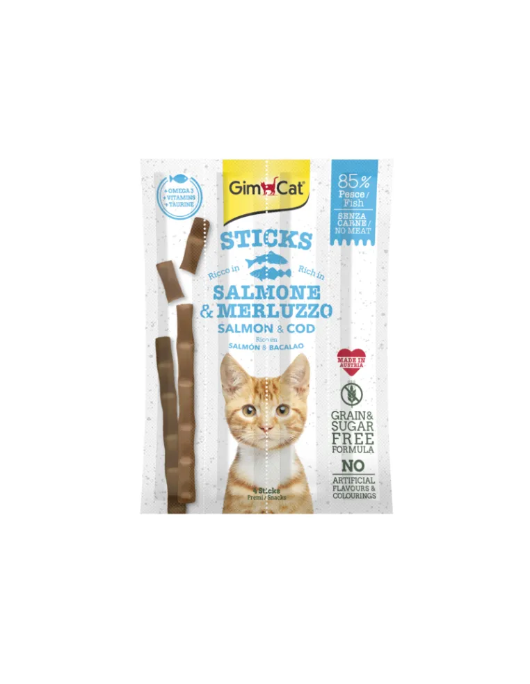 Gimpet Sticks Salmone Merluzzo 4x20gr Cat Snack