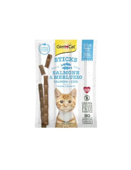 Gimpet Sticks Salmone Merluzzo 4x20gr Cat Snack