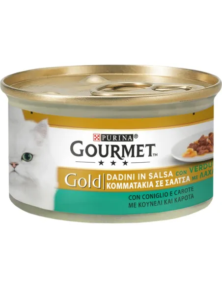 Gourmet Gold Dadini con Coniglio e Carote 85g