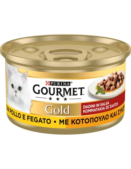 Gourmet Gold Dadini con Fegato e Pollo 85g Gourmet Gold Dadini con Fegato e Pollo 85g