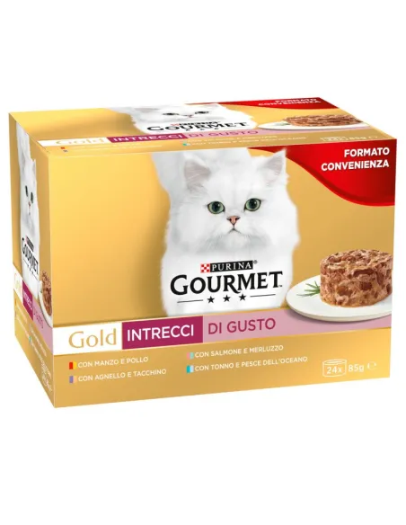 Gourmet Gold Intrecci Cat Food 24x85gr
