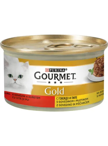Gourmet Gold Intrecci Gusto Pollo Manzo 85g