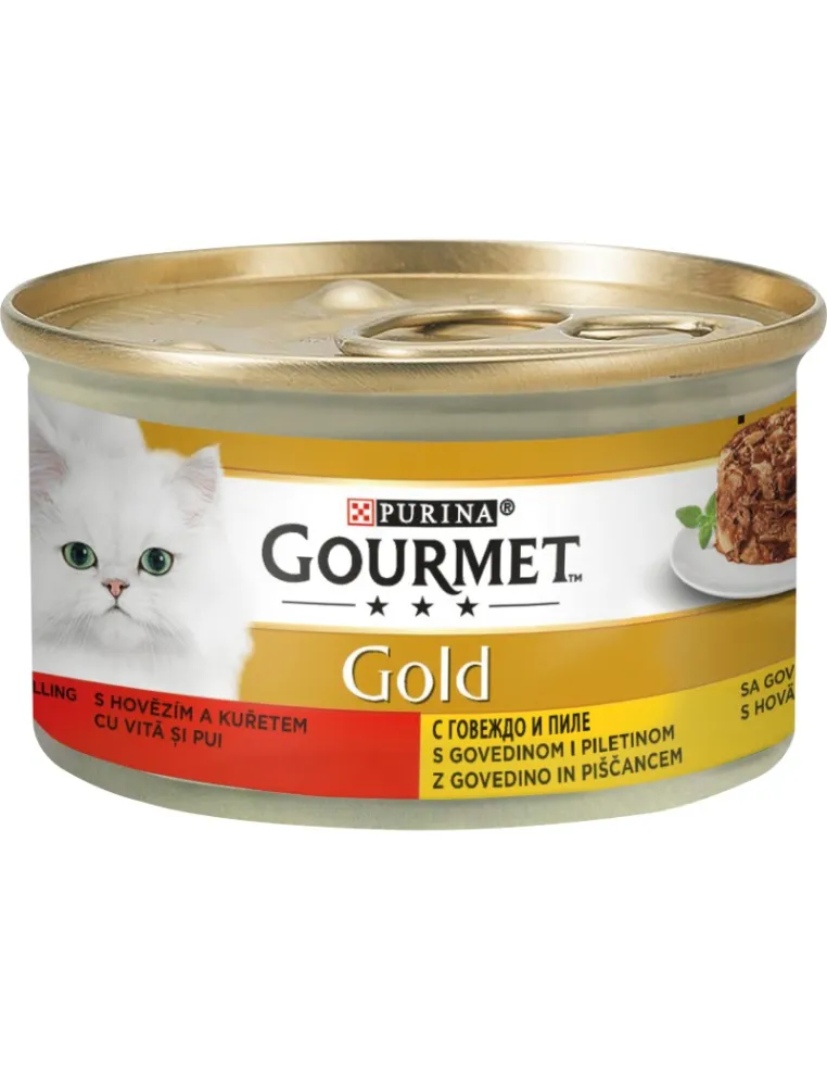 Gourmet Gold Intrecci Gusto Pollo Manzo 85g