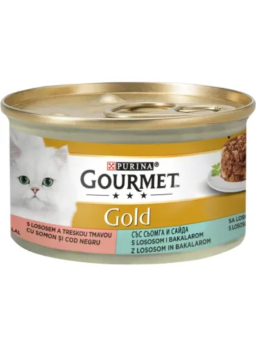 Gourmet Gold Intrecci Gusto Salmone e Merluzzo 85g