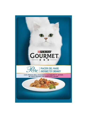 Gourmet Perle Piacere del Mare 85g Pesce dell'Oceano e Gamberetti
