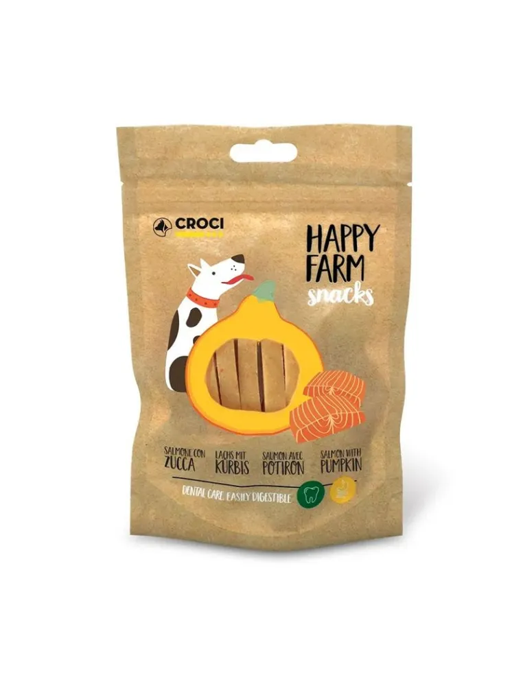 Happy Farm Dog Snack Croci 80g Salmone Zucca