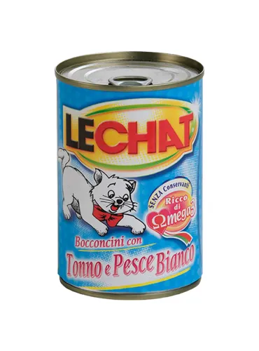 LeChat Bocconcini Tonno e Pesce Bianco 400g