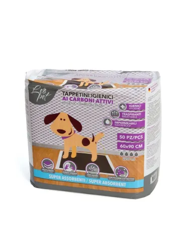 Leopet Faldone Carboni Attivi 60x90 Confezione 50 Pezzi