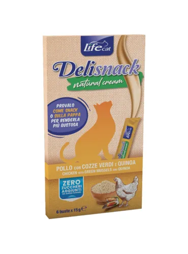 LifeCat Cream Pollo Snack per Gatti 15g