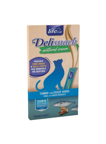 LifeCat Cream Tonno Snack per Gatti 15g