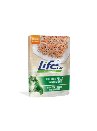 LifeCat Pollo Salmone Carote Busta 70gr