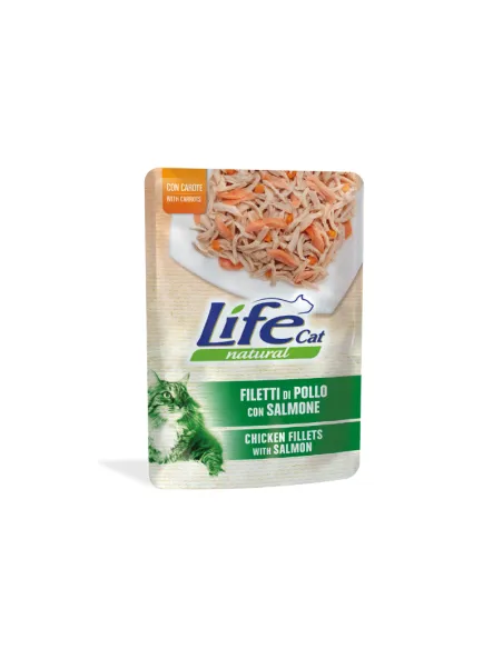 LifeCat Pollo Salmone Carote Busta 70gr LifeCat Pollo Salmone Carote Busta 70gr