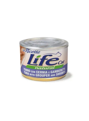 LifeCat Ricette Tonno, Cernia e Gamberetti 150g