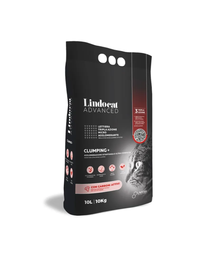Lindocat Clumping+ Carboni Attivi Lettiera 10Lt/10Kg
