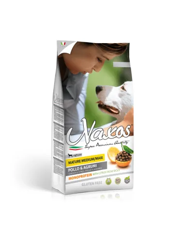 Mature Medium/Maxi Dog Naxos 3kg Pollo Agrumi