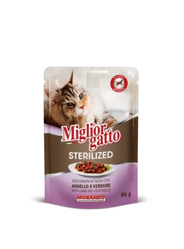 Migliorgatto Sterilized Agnello Verdure 85g Busta