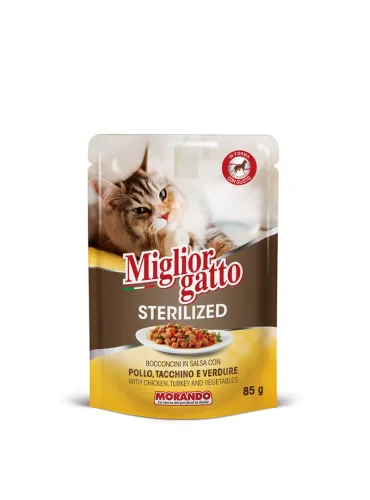 Migliorgatto Sterilized Pollo Tacchino 85g Busta