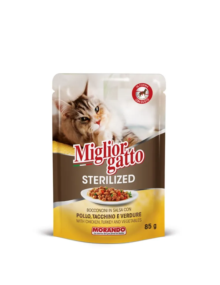 Migliorgatto Sterilized Pollo Tacchino 85g Busta