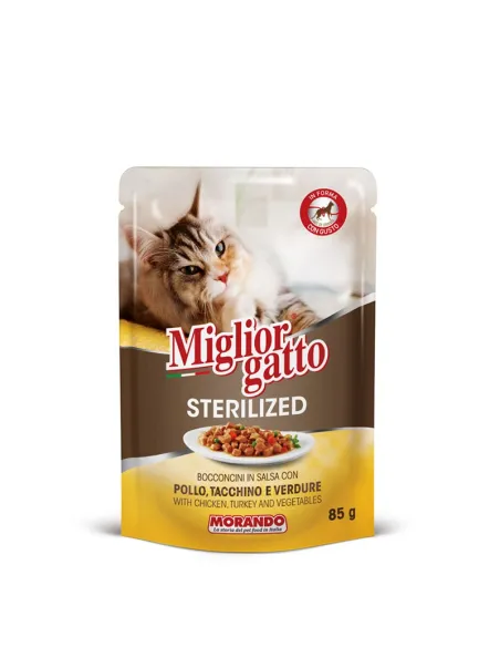 Migliorgatto Sterilized Pollo Tacchino 85g Busta