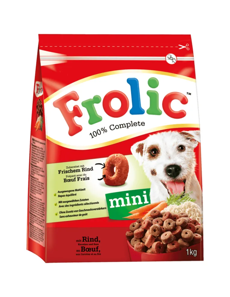 Mini Manzo Carote Dog Frolic 1kg