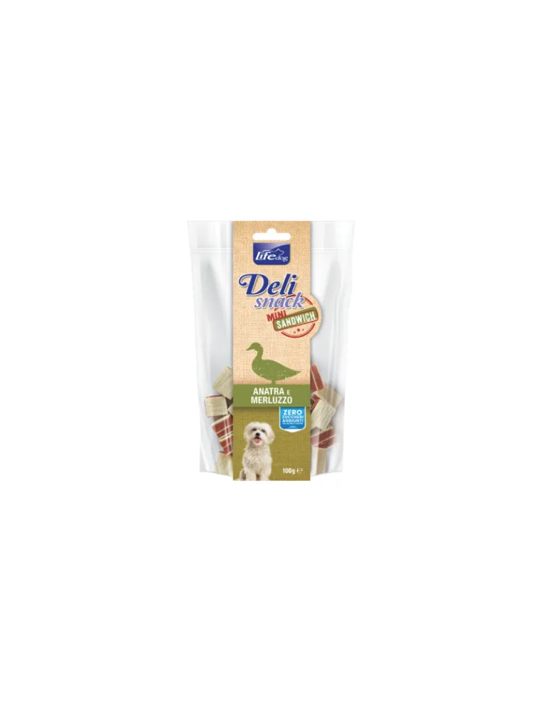 Mini Sandwiches Anatra Merluzzo Dog Snacke Life 100g