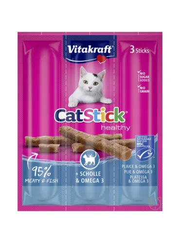 Mini Sticks Vitakraft 18g Platessa Omeg Snack per Gatti