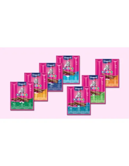 Mini Sticks Vitakraft 18g Pollo e Erba Gatta Mini Sticks Vitakraft 18g Pollo e Erba Gatta