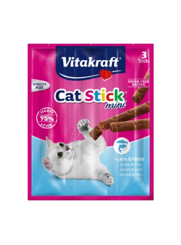 Mini Sticks Vitakraft 18g Salmone Snack per Gatti