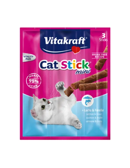 Mini Sticks Vitakraft 18g Salmone Snack per Gatti Mini Sticks Vitakraft 18g Salmone Snack per Gatti