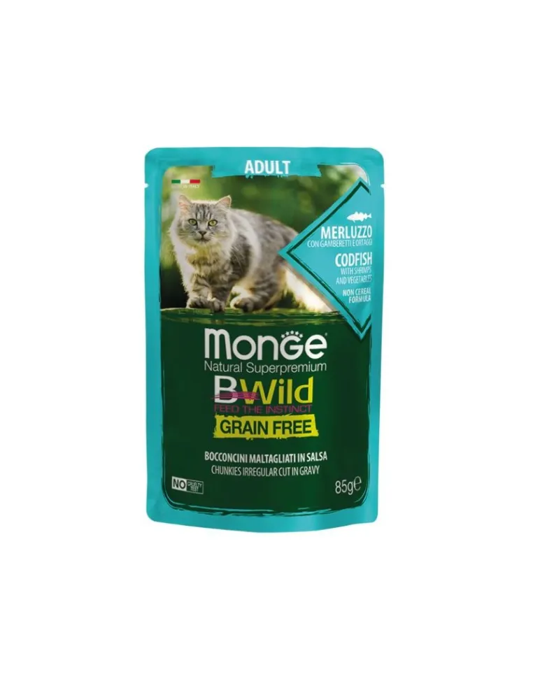 Monge BWild Busta Adulto Meringa, Gambero, Ortaggi 85g