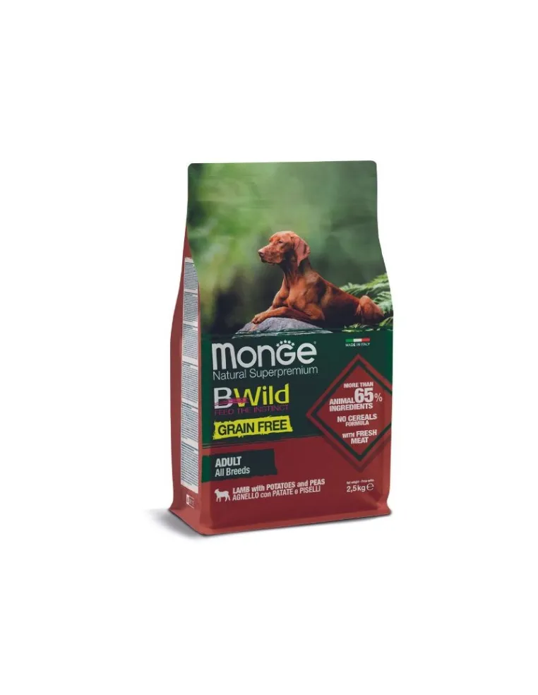Monge BWild Grain Free 12kg Agnello, Patate, Piselli
