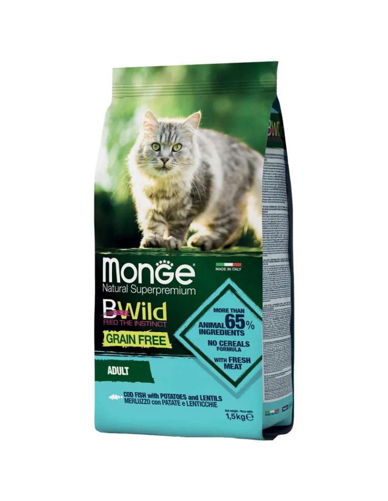 Monge BWild Grain Free Merluzzo Patate Lenticchie 1.5kg