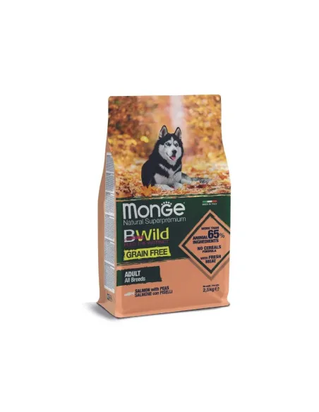 Monge BWild Grain Free Salmone Piselli 2.5kg Monge BWild Grain Free Salmone Piselli 2.5kg