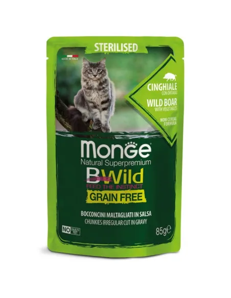 Monge BWild Sterilised Cin/Ort 85g Busta Monge BWild Sterilised Cin/Ort 85g Busta