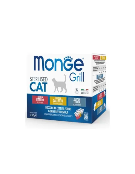 Monge Grill Multipack Mix 85gr Sterilised Gal/Vit/Tro