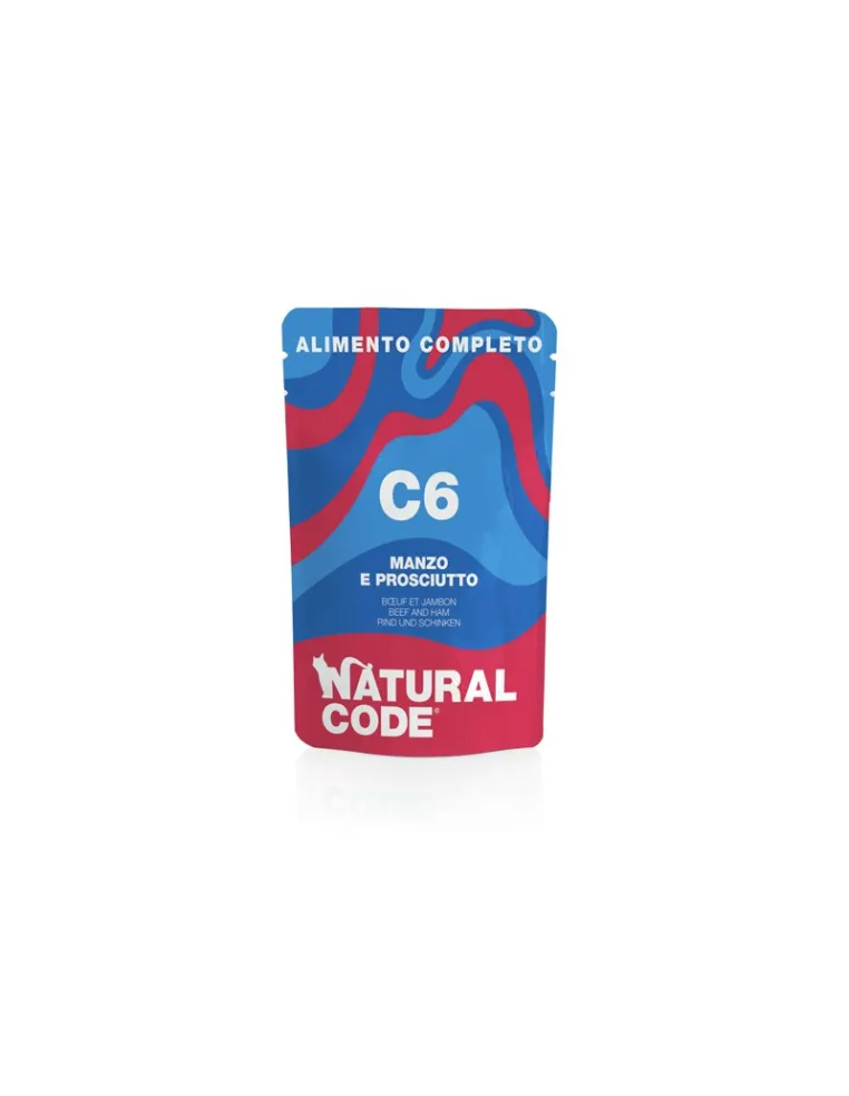 Natural Code Cat Manzo Prosciutto 70g Busta C6 Complet