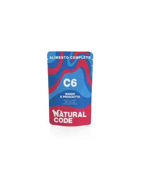 Natural Code Cat Manzo Prosciutto 70g Busta C6 Complet Natural Code Cat Manzo Prosciutto 70g Busta C6 Complet