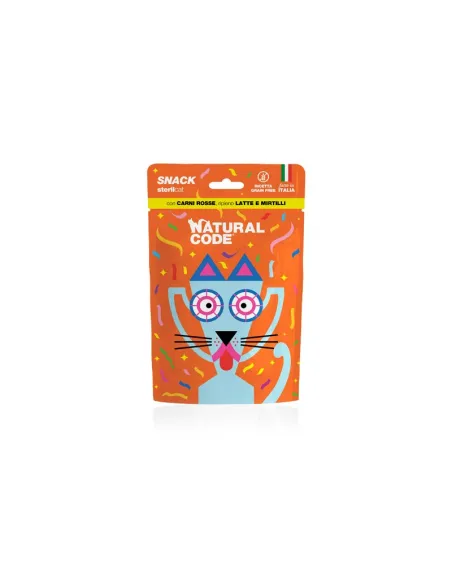 Natural Code Cat Snack 60g Steril Carni Rosse