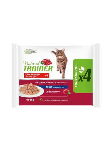 Natural Trainer Adult Manzo 4 Buste da 85g